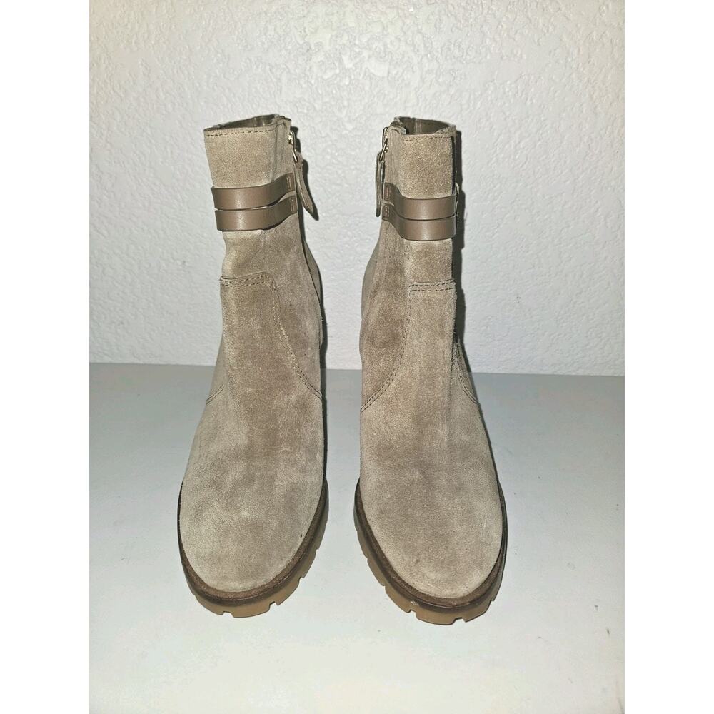 TORY BURCH Leigh 90 MM Lug Sole Booties Tan Women's SZ 7.5 - Picture 6 of 16